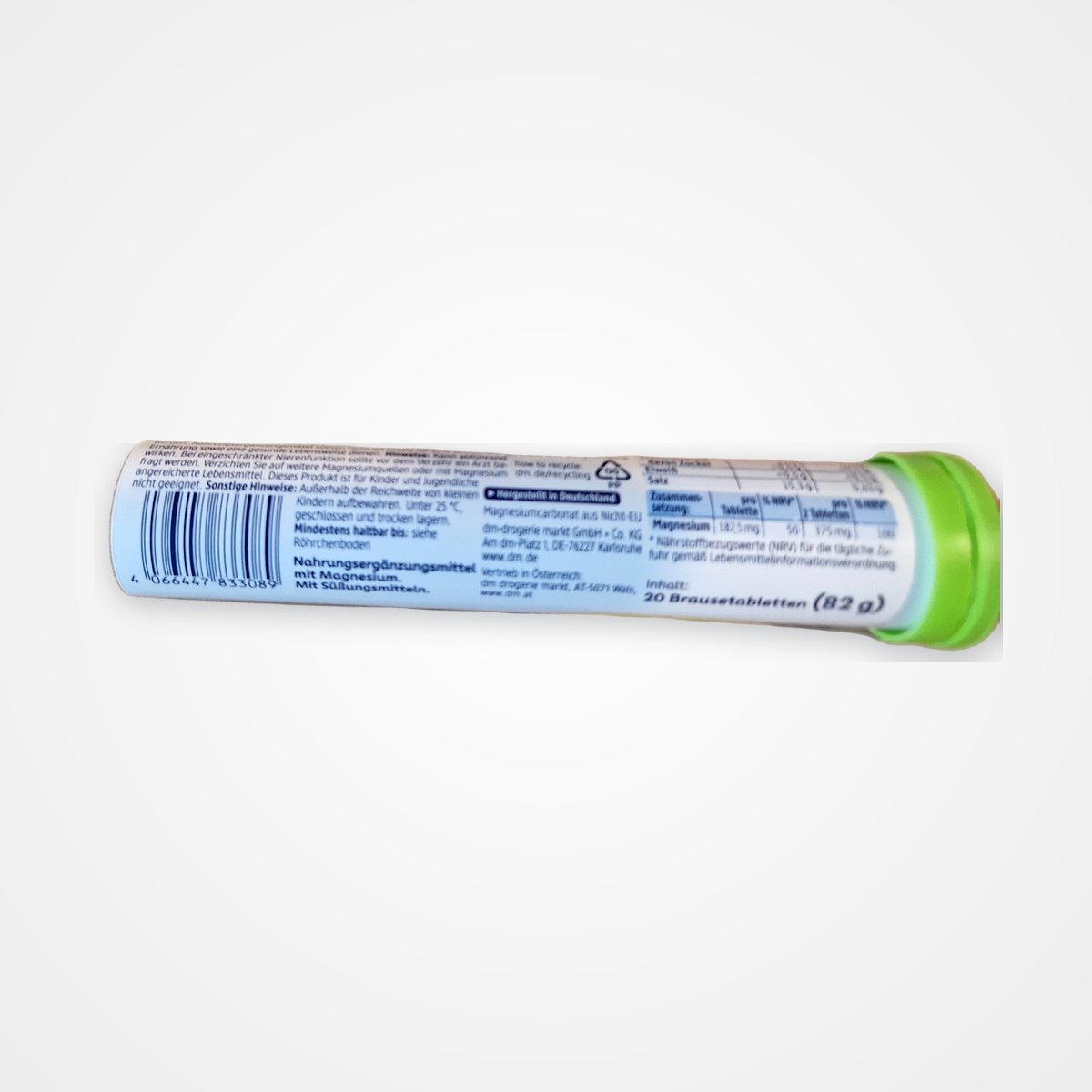 Magnésium Comprimés Effervescents Goût Citron - Mivolis (Tube de 20)