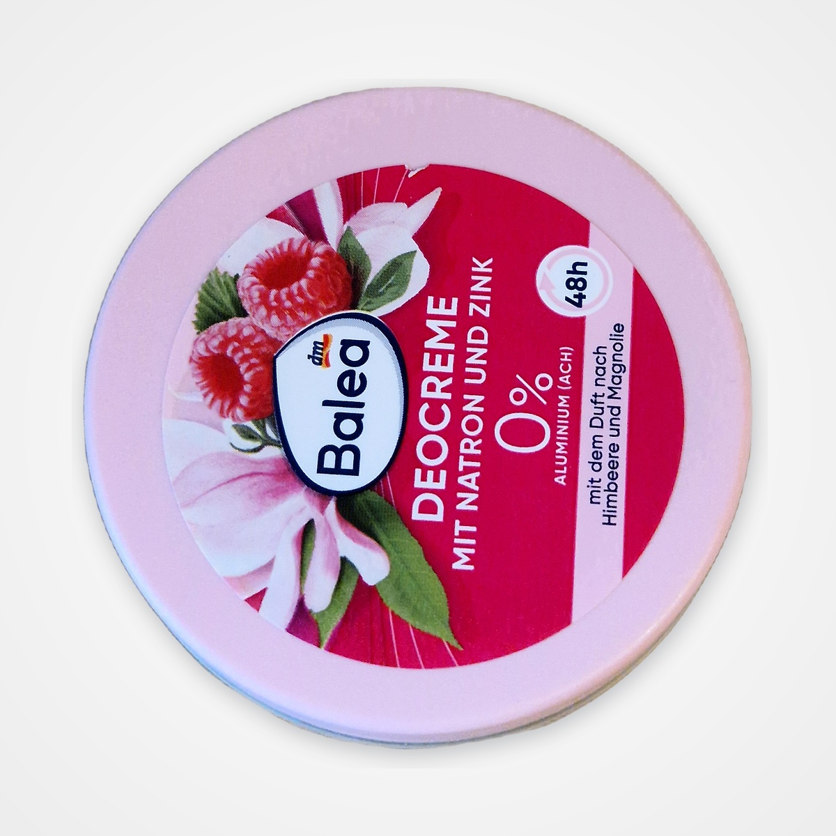 Crème Déodorante Bicarbonate & Zinc Framboise & Magnolia - Balea (Pot 50 ml)
