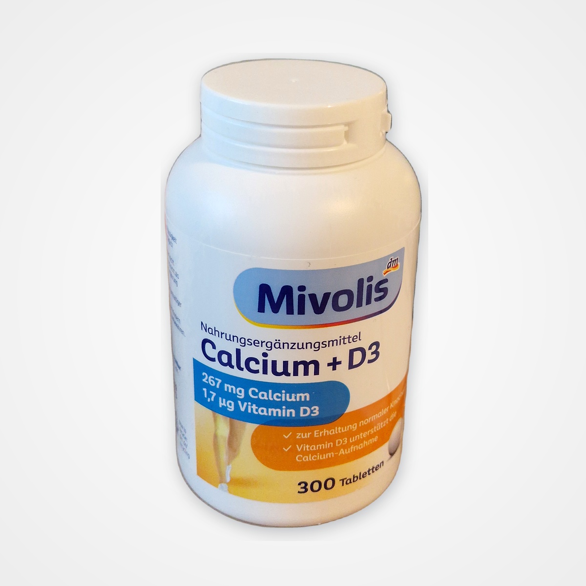 Calcium + Vitamine D3 - Mivolis (Flacon de 300 Comprimés)