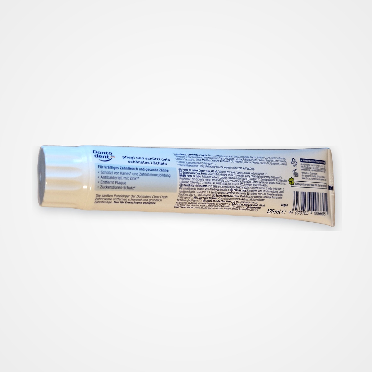 Dentifrice Fraîcheur & Protection Clear Fresh - Dontodent (Tube 125 ml)
