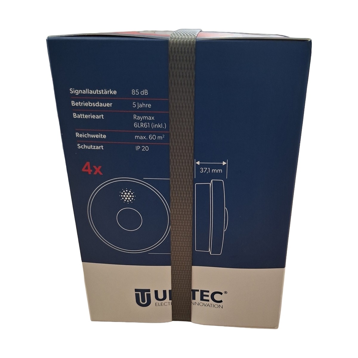 Détecteurs de fumée photoélectriques UNITEC - Lot de 4, pile incluse